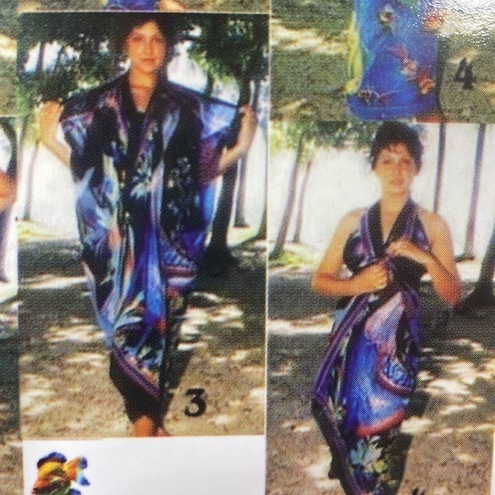 NWT Island style blue bathing suit cover up / wrap - Picture 3 of 10